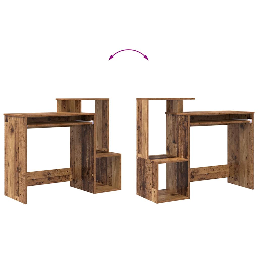 Tisch mit Regal Altholz 106 x 40 x 88,5 cm Holzwerkstoff