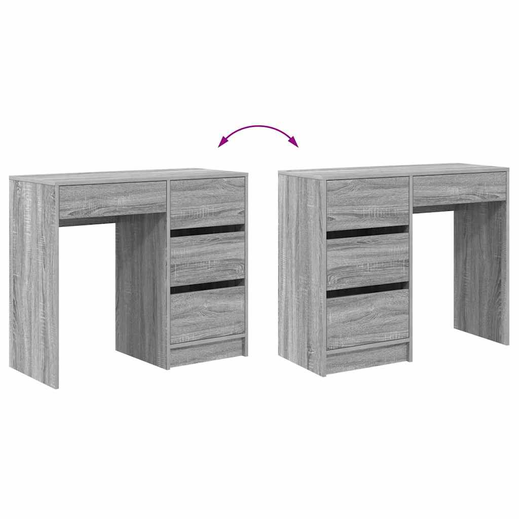 Schreibtisch Graues Sonoma 90 x 37.5 x 75 cm Holzwerkstoff