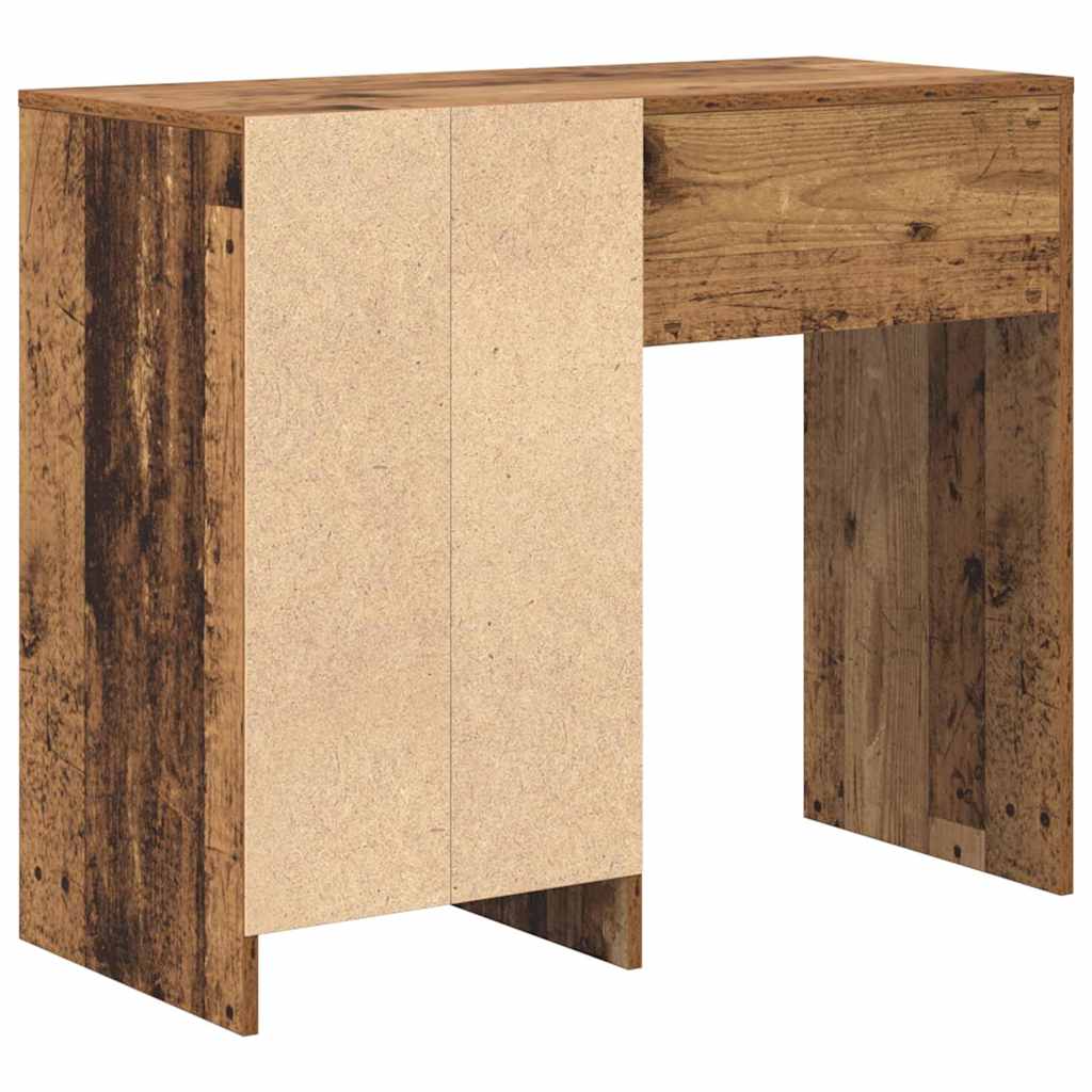 Schreibtisch mit Regal Altholz 90 x 37.5 x 75 cm Holzwerkstoff
