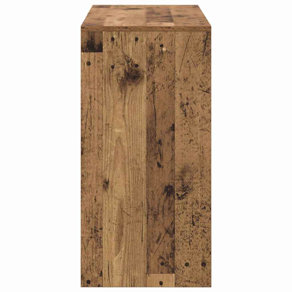 Schreibtisch mit Regal Altholz 90 x 37.5 x 75 cm Holzwerkstoff