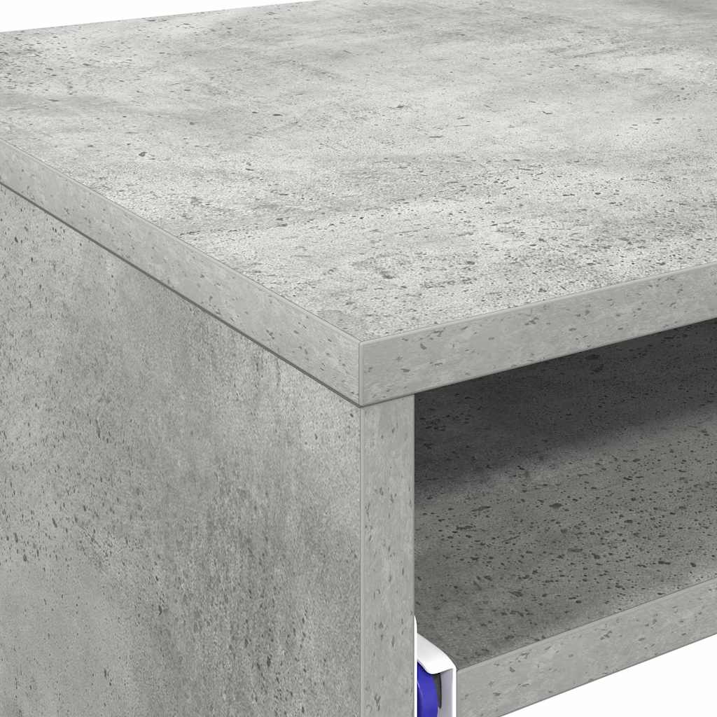 Tisch mit Regal Grau 77,5 x 43 x 79 cm Holzwerkstoff
