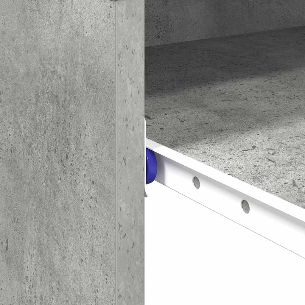 Tisch mit Regal Grau 77,5 x 43 x 79 cm Holzwerkstoff