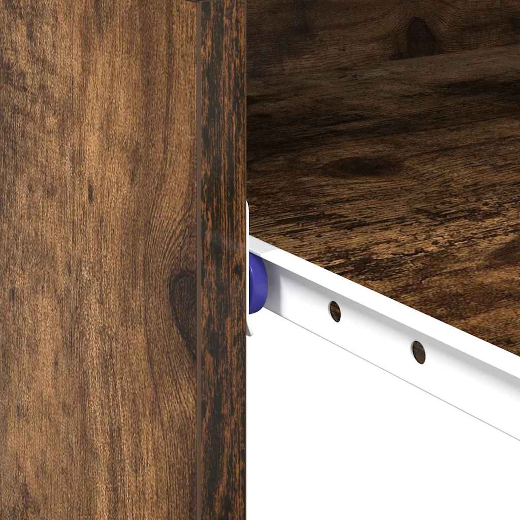 Tisch mit Regal Räuchereiche 77,5 x 43 x 79 cm Holzwerkstoff