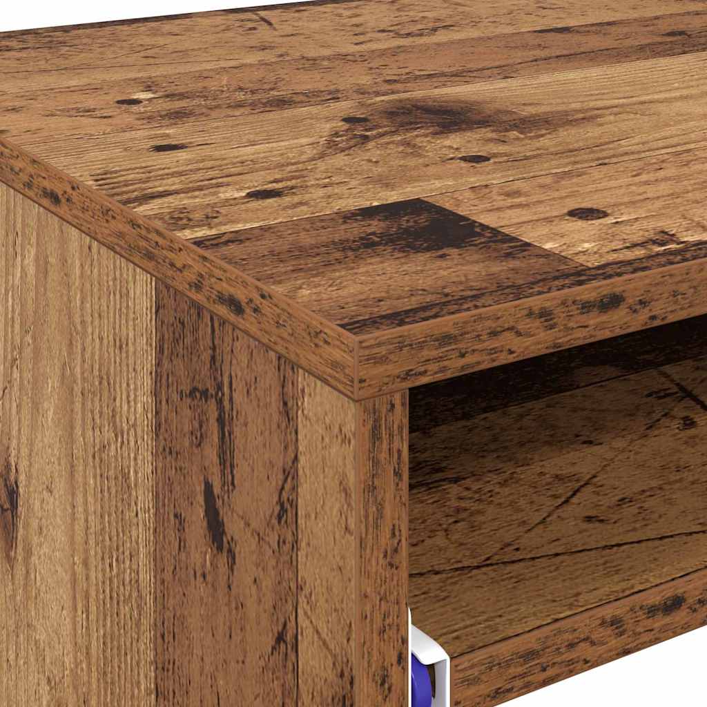 Tisch mit Regal Altholz 77,5 x 43 x 79 cm Holzwerkstoff