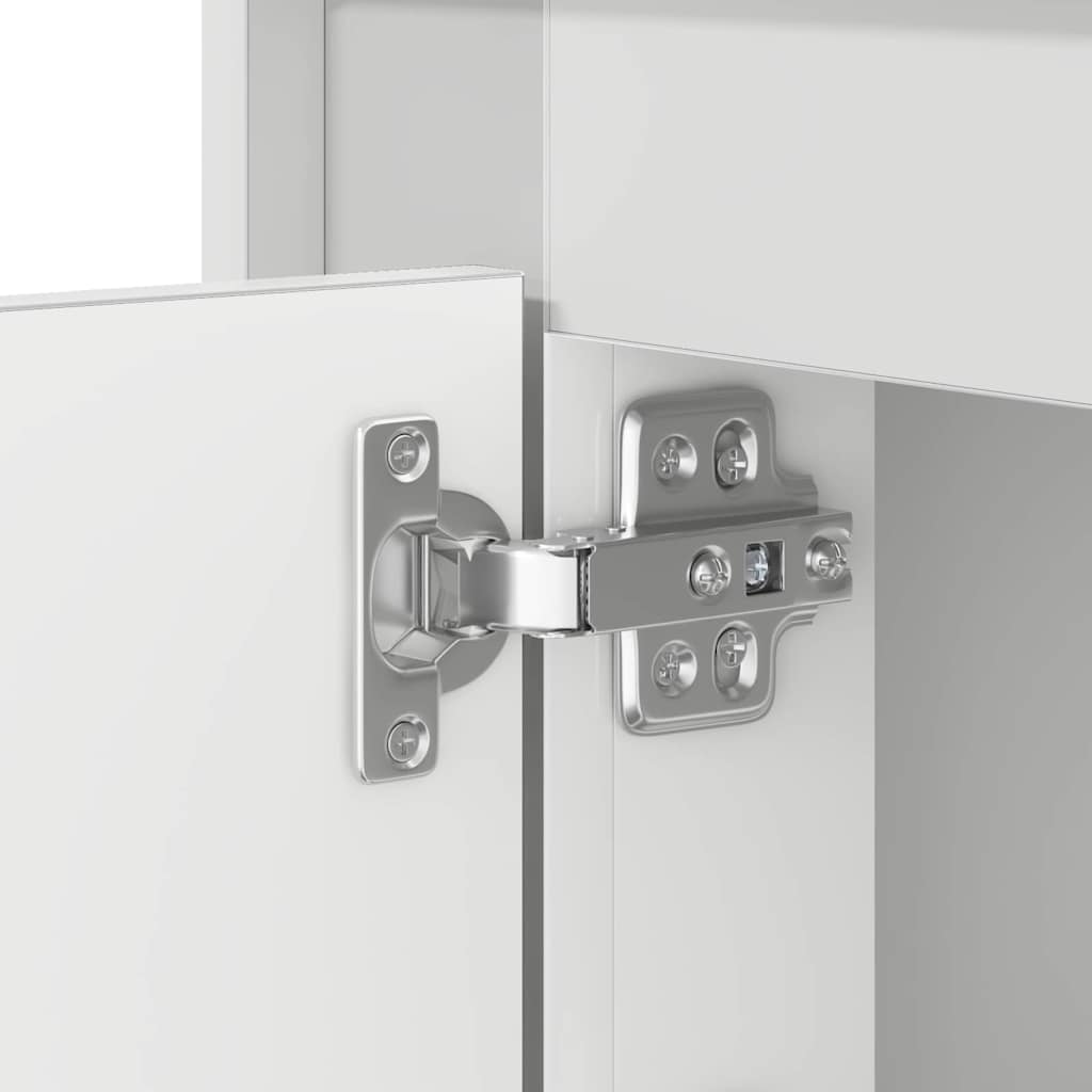 Nachttisch mit Weiß 44 x 34.5 x 45 cm Holzwerkstoff