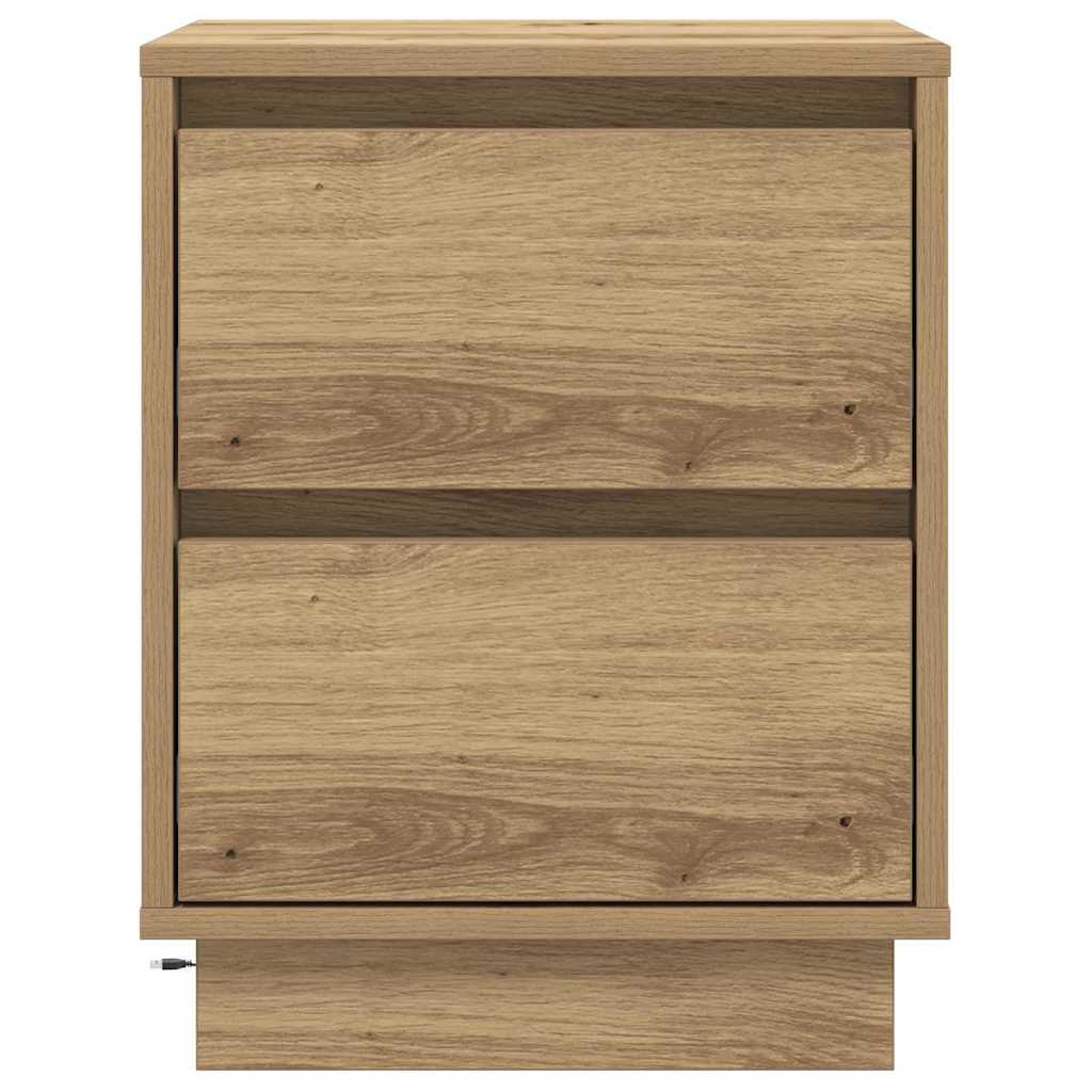 Nachttisch 2 pcs Artisan-Eiche 39 x 34,5 x 50 cm Holzwerkstoff