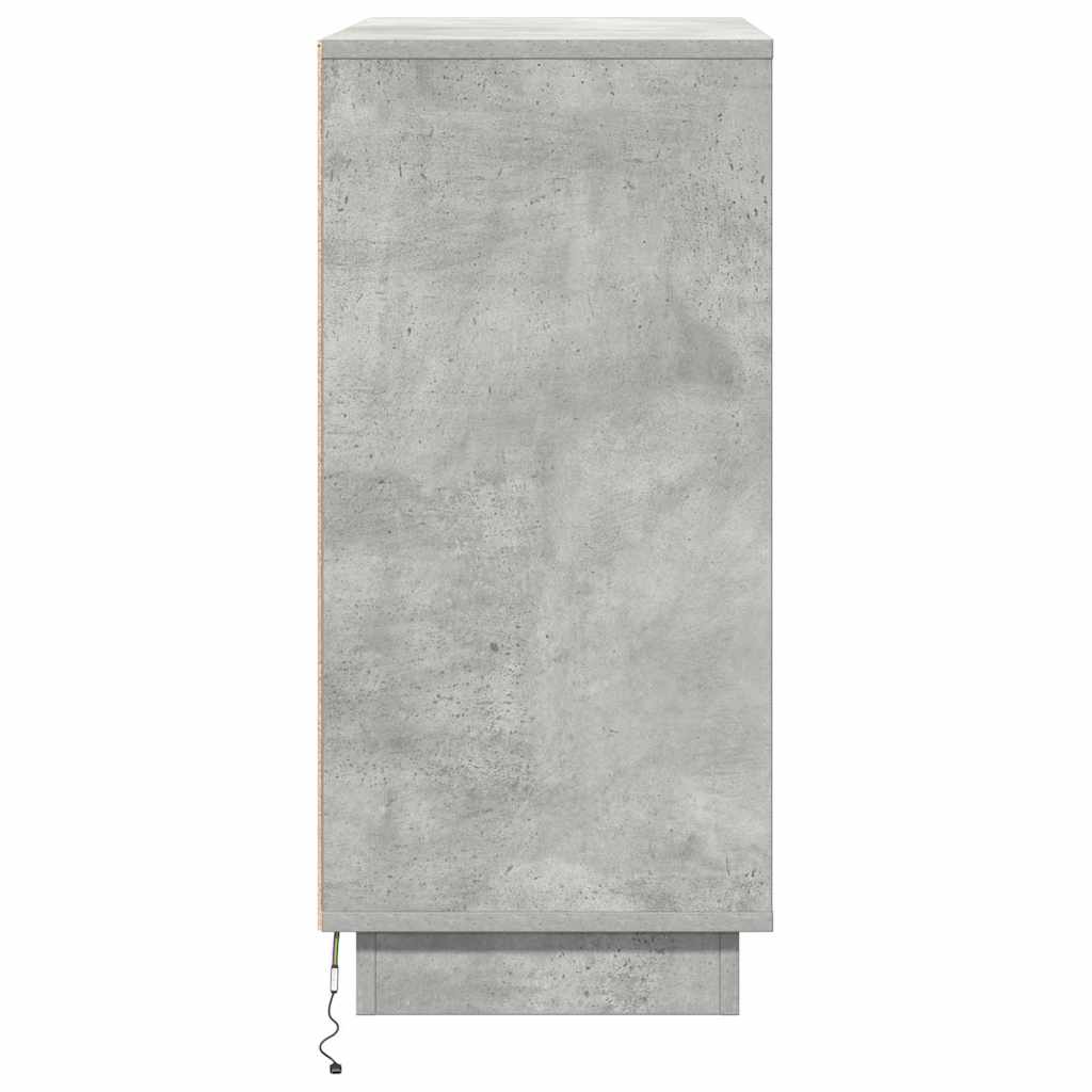Sideboard mit Regal Beton Grau 71 x 34,5 x 75 cm Holzwerkstoff