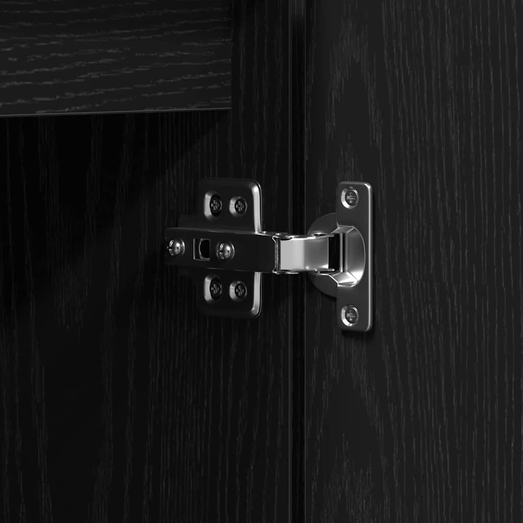 TV-Schrank mit LED Schwarz Eichen-Optik 100 x 38 x 49 cm