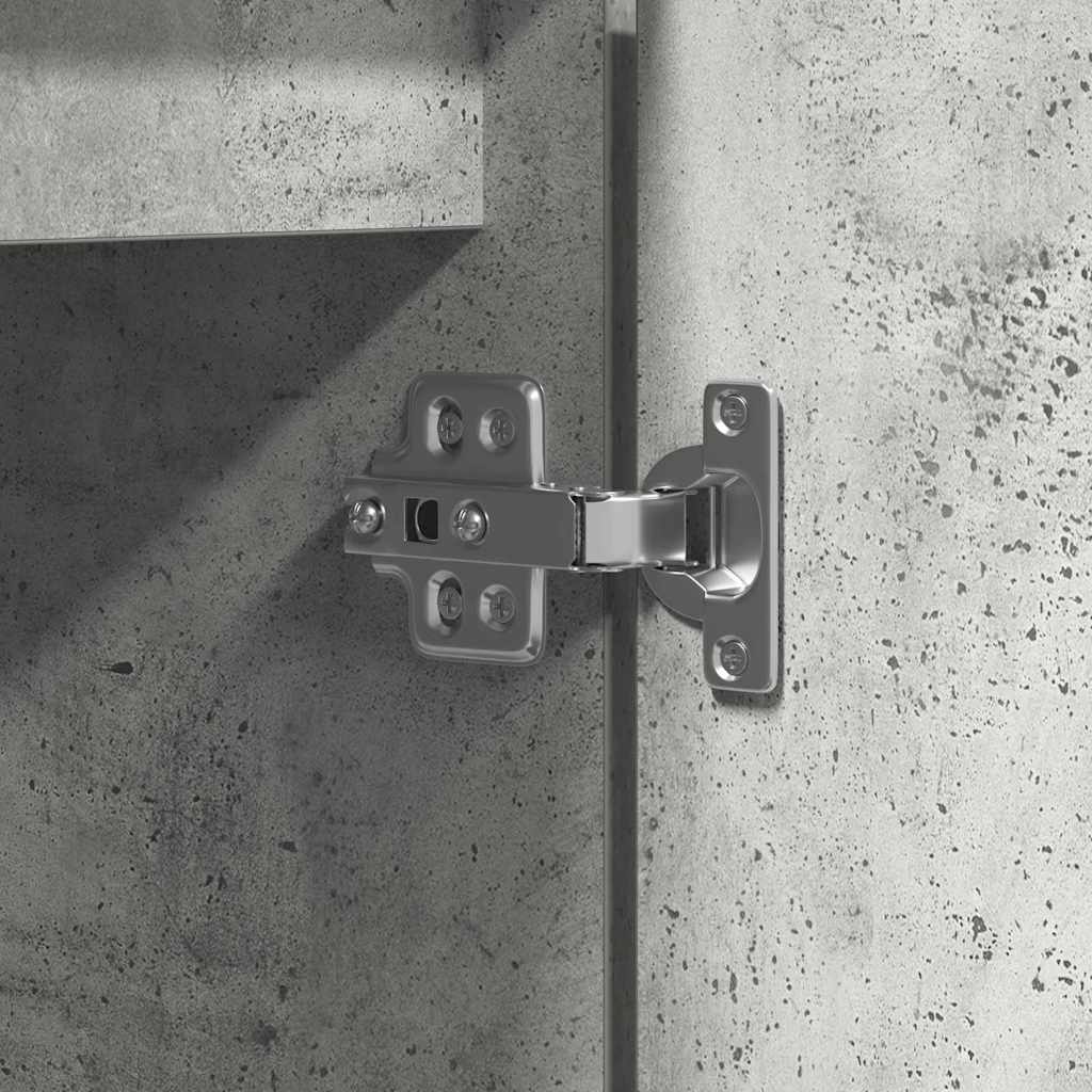 TV-Schrank mit LED Betongrau 100 x 38 x 49 cm Holzwerkstoff