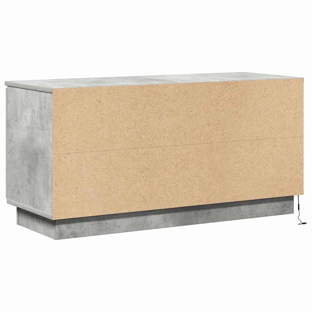 TV-Schrank mit LED Betongrau 100 x 38 x 49 cm Holzwerkstoff