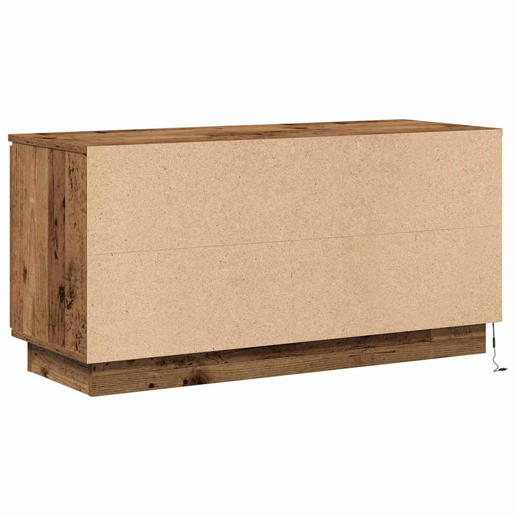 TV-Schrank mit LED Altholz 100 x 38 x 49 cm Holzwerkstoff