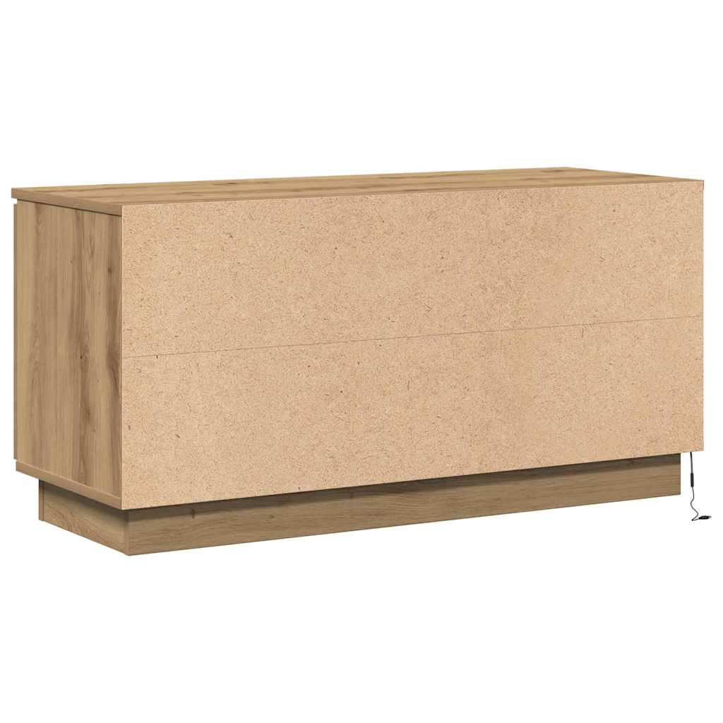 TV-Schrank mit LED Artisan-Eiche 100 x 38 x 49 cm Holzwerkstoff