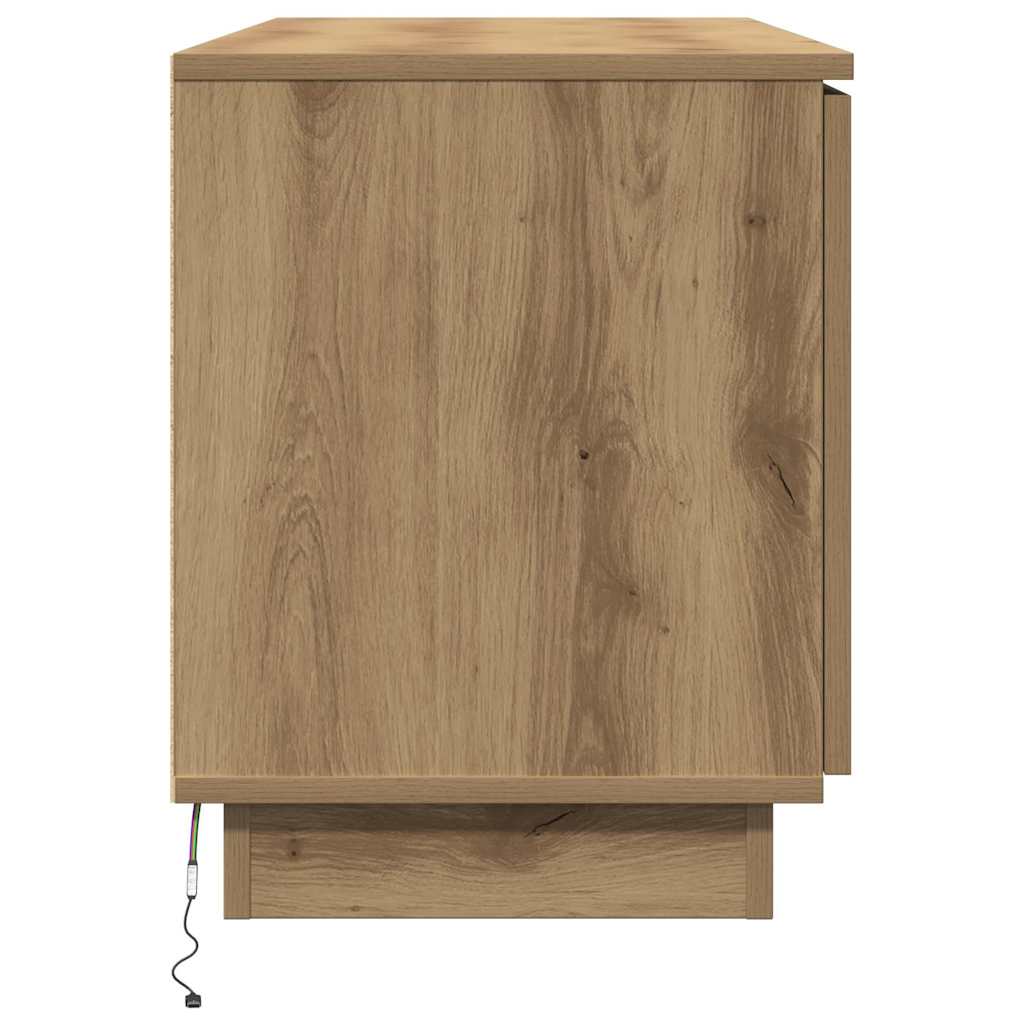 TV-Schrank mit LED Artisan-Eiche 100 x 38 x 49 cm Holzwerkstoff