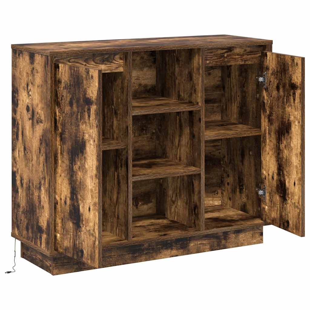 Sideboard Geräucherte Eiche 90 x 32 x 75 cm Holzwerkstoff