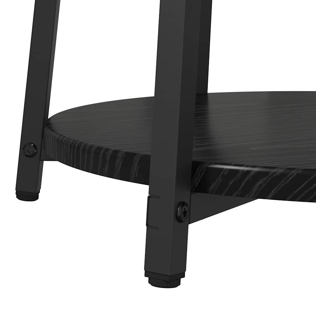 Beistelltisch-Set 2 pcs Schwarz Eichen-Optik 50 x 50 x 51 cm