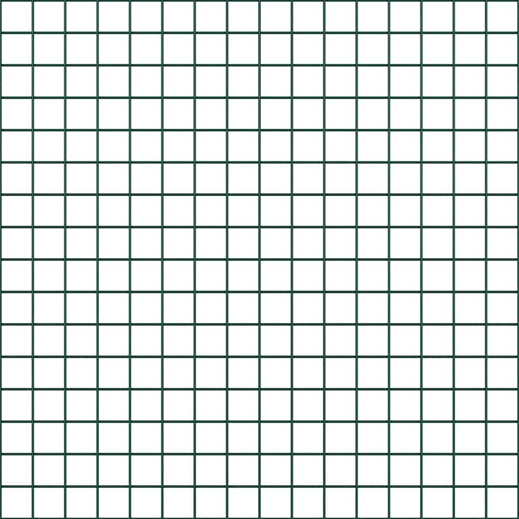 Zaun mit Pfosten Grün 1,5 x 25 m Stahl