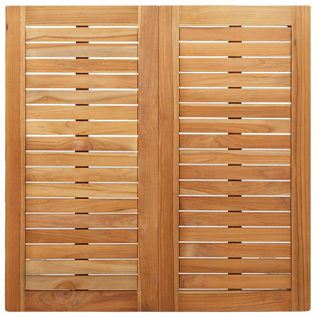Esstisch für draußen Braun 90 x 90 x 75 cm Teak-Massivholz