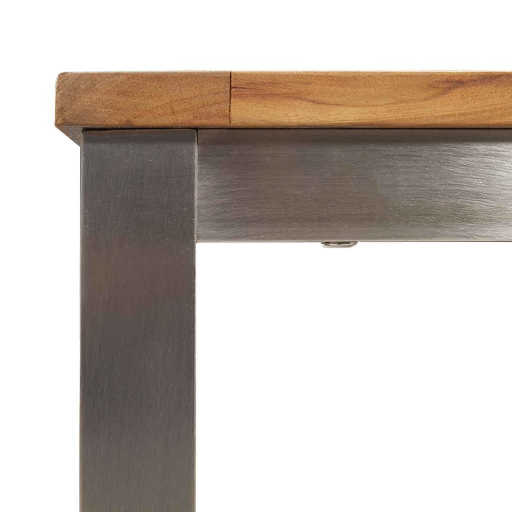Esstisch für draußen Braun 180 x 90 x 75 cm Teak-Massivholz