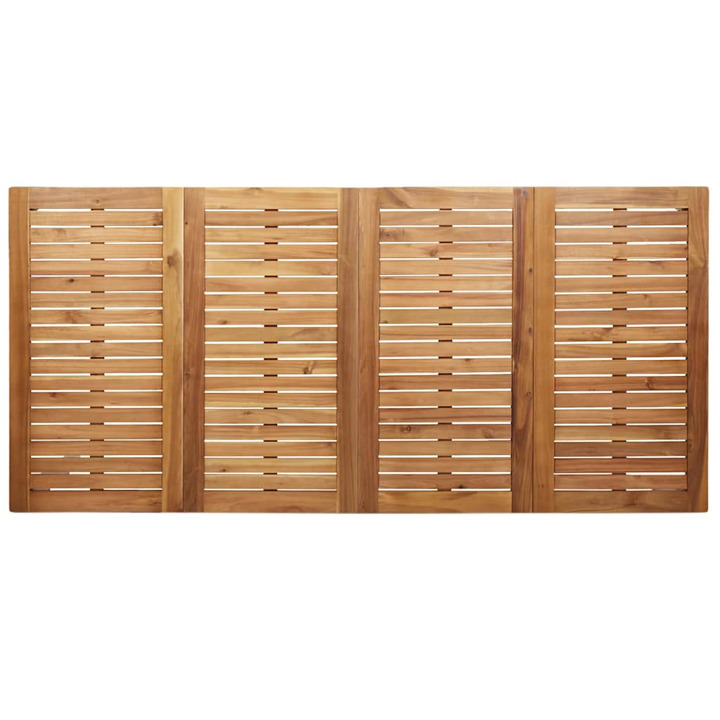 Esstisch für draußen Braun 200 x 90 x 75 cm Teak-Massivholz