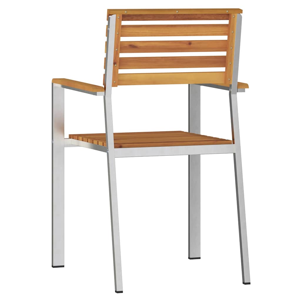 Gartenstuhl 2 pcs Braun 56 x 54,5 x 87cm Massivholz Akazie