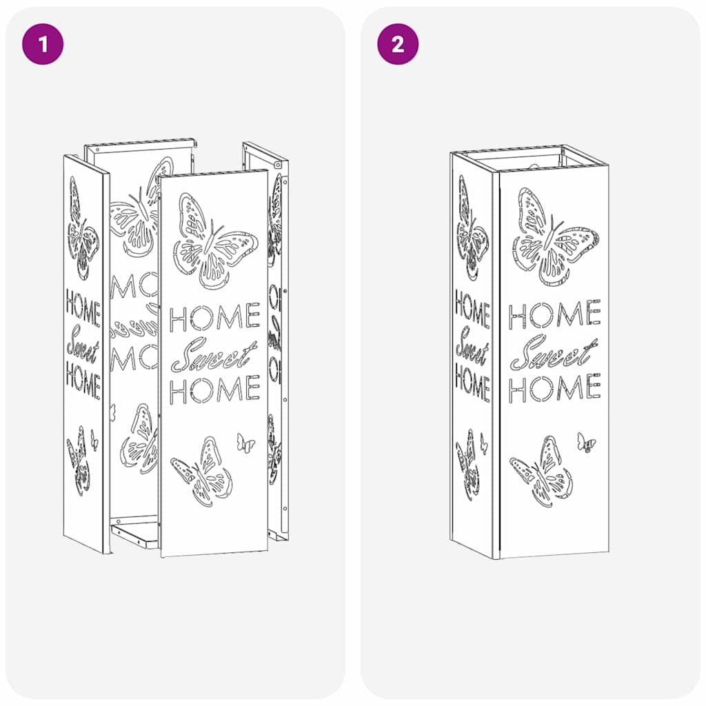 Sonnenschirmhalter Anthrazit 15,5 x 15,5 x 49 cm Metall