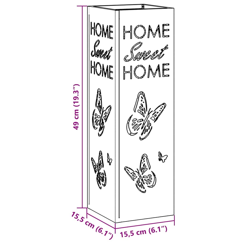 Sonnenschirmhalter Senf 15,5 x 15,5 x 49 cm Metall