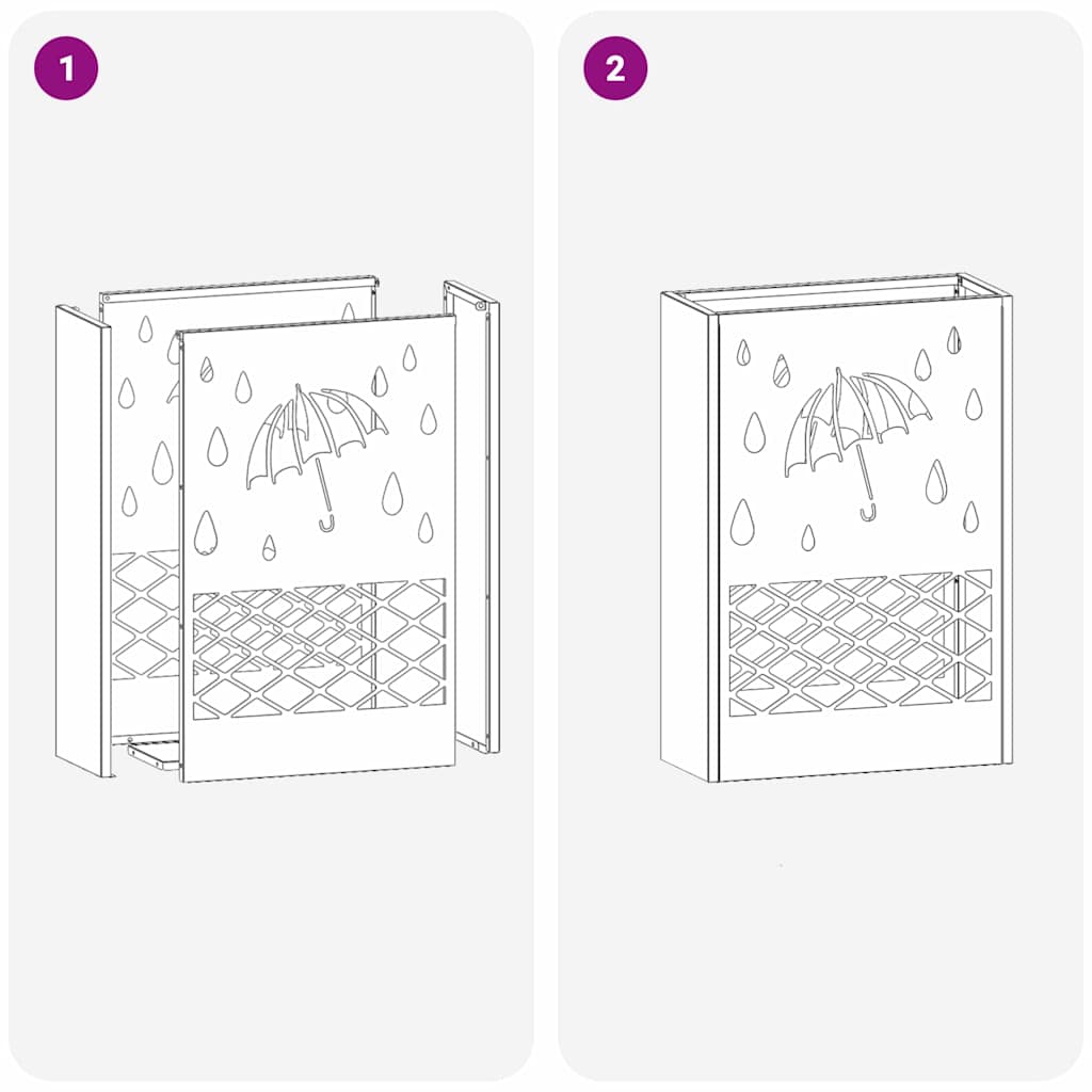 Sonnenschirmhalter mit Speicher Weiß 28 x 12 x 41 cm Stahl