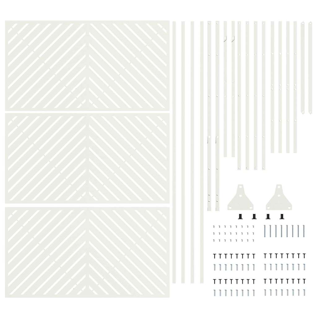 Sichtschutz Weiß Stahl