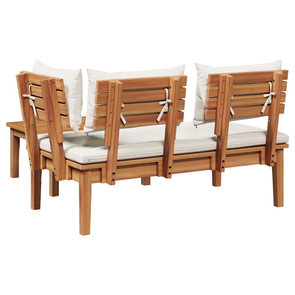 Gartenbank 2 pcs Braun Massivholz Teak