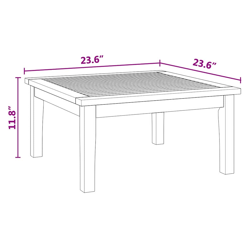 Gartentisch Braun Massivholz Teak