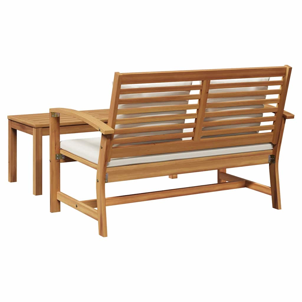 Garten-Sofa-Set Natur Teak-Massivholz