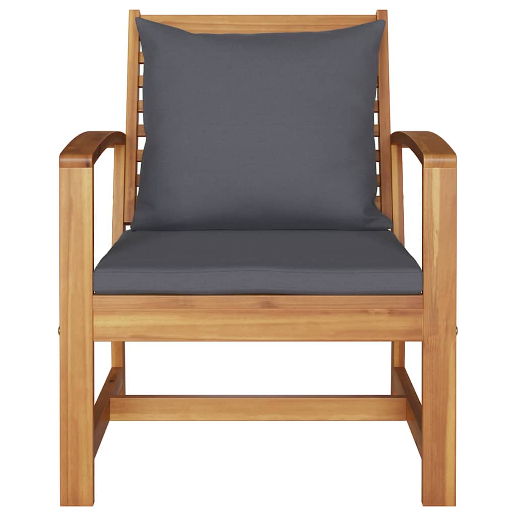 Gartenstühle 2 pcs Natur 60 x 65 x 76.5 cm Teak-Massivholz