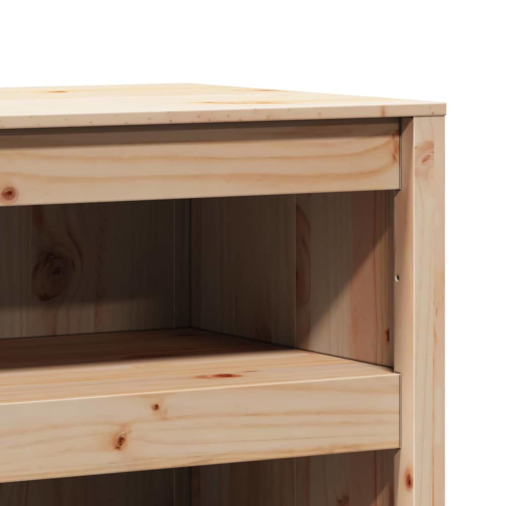 Küchenschrank Braun 106 x 55 x 64 cm Massivholz Kiefer