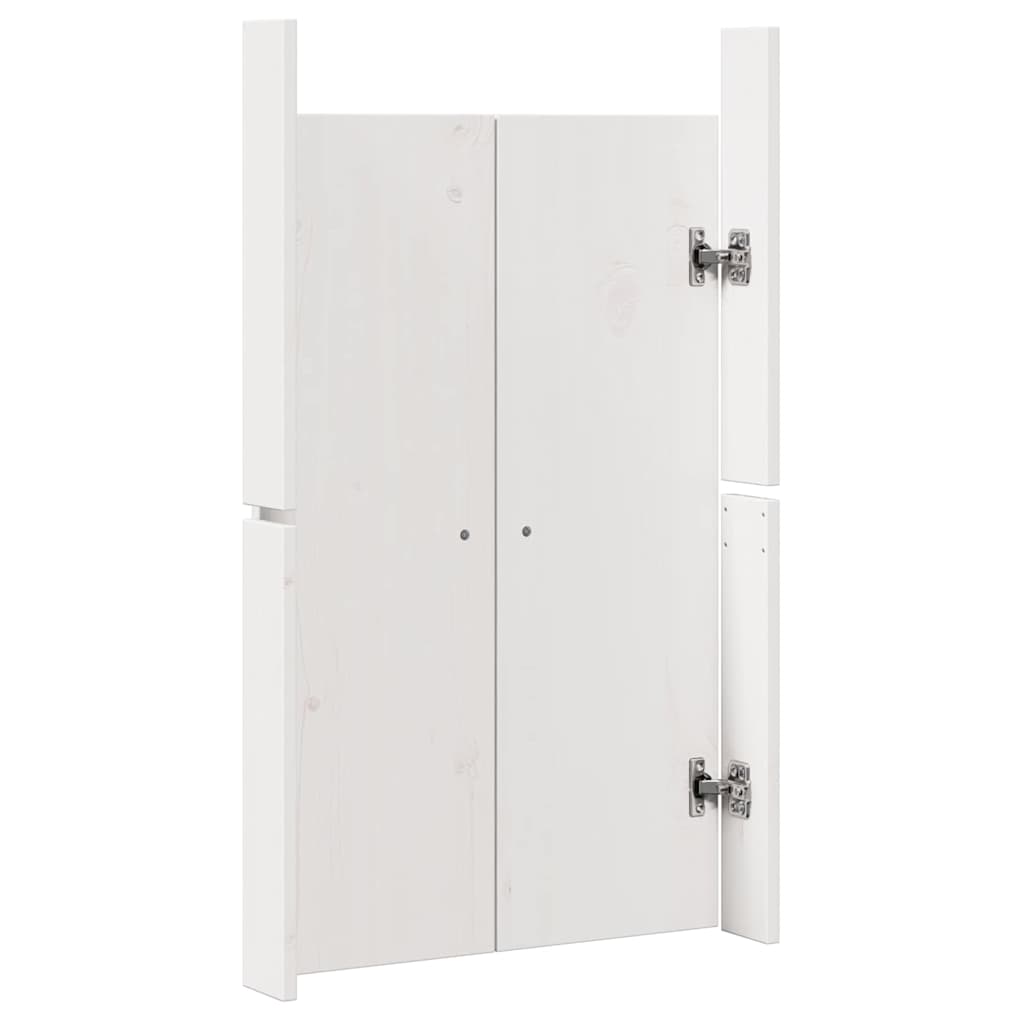 Küchentür mit Tür 2 pcs Weiß 50 x 9 x 82 cm Massivholz Kiefer