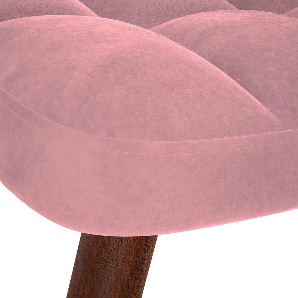 Relaxsessel mit Hocker Rosa Samt