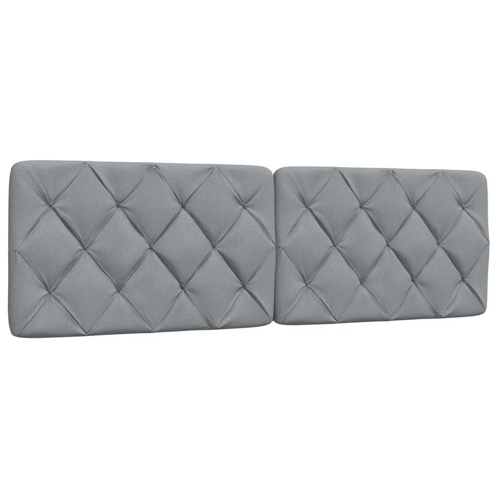 Bettgestell mit LED ohne Matratze Hellgrau 160x200 cm Stoff