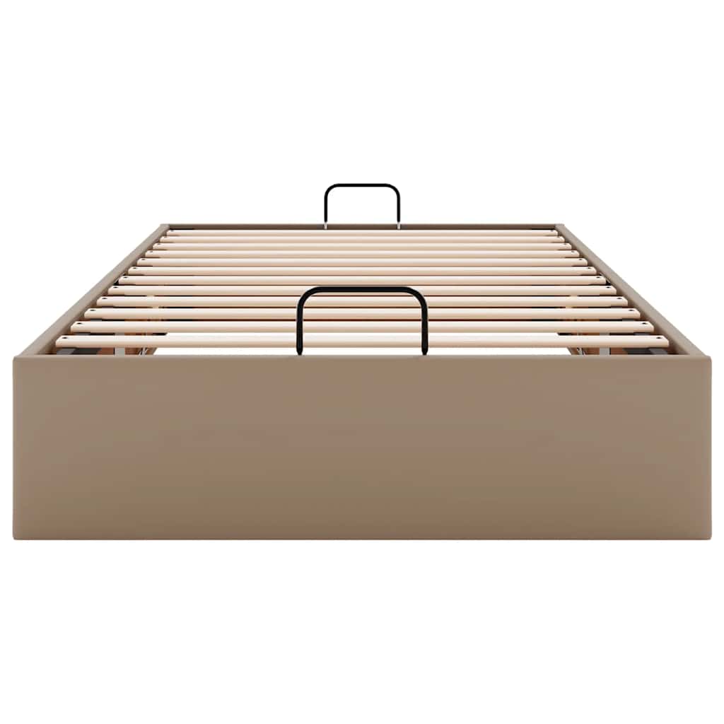 Ottoman-Bett ohne Matratze Cappuccino-Braun 90x190cm Kunstleder