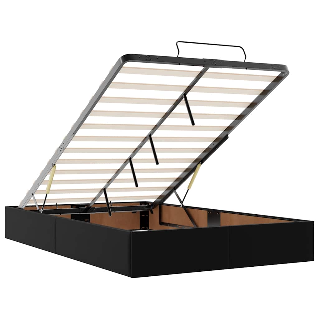 Ottoman-Bett ohne Matratze Schwarz 120x200 cm Kunstleder