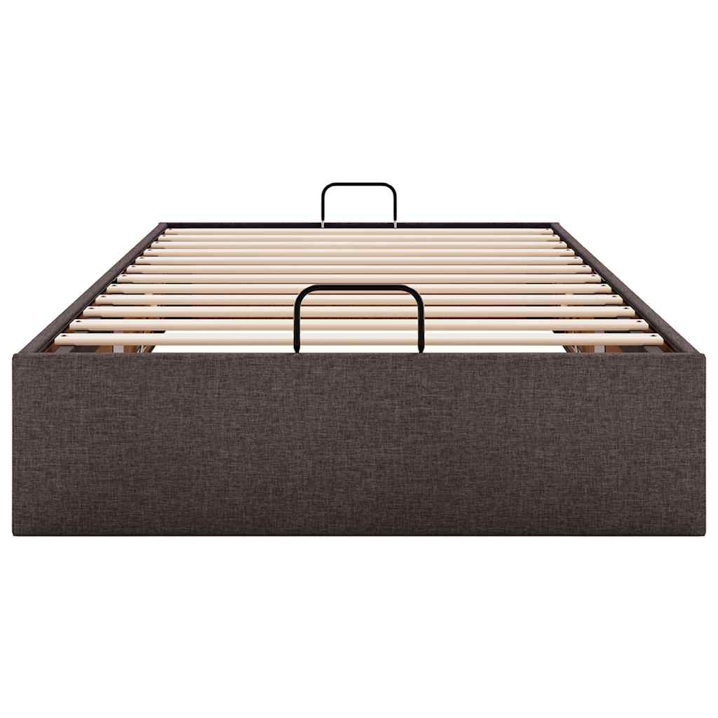 Ottoman-Bett ohne Matratze Dunkelbraun 80x200 cm Stoff