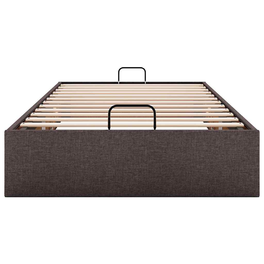 Ottoman-Bett ohne Matratze Dunkelbraun 100x200 cm Stoff