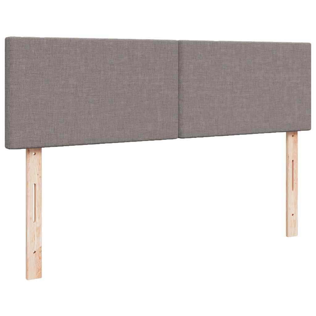 Ottoman-Bett mit Matratze Taupe 140x200 cm Stoff
