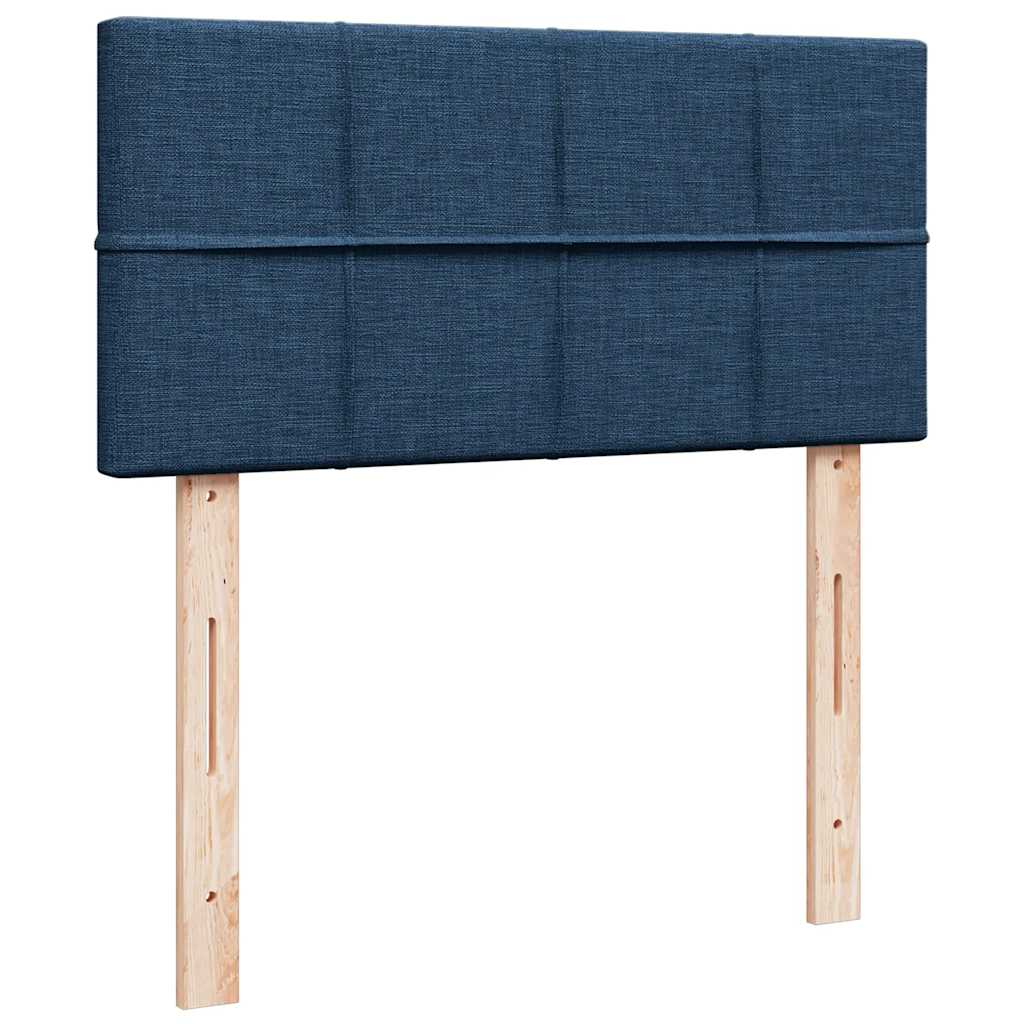 Ottoman-Bett mit Matratze Blau 80x200 cm Stoff