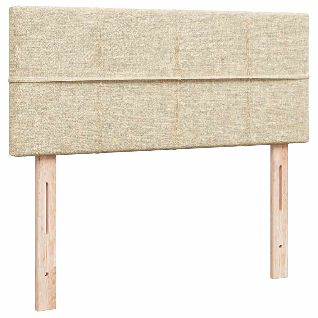 Ottoman-Bett mit Matratze Creme 120x190 cm Stoff