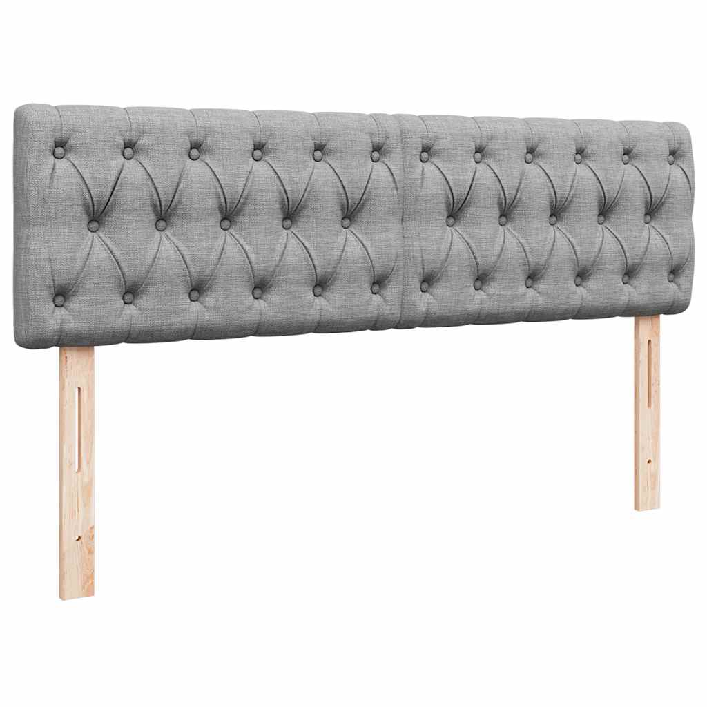 Ottoman-Bett mit Matratze Hellgrau 140x200 cm Stoff