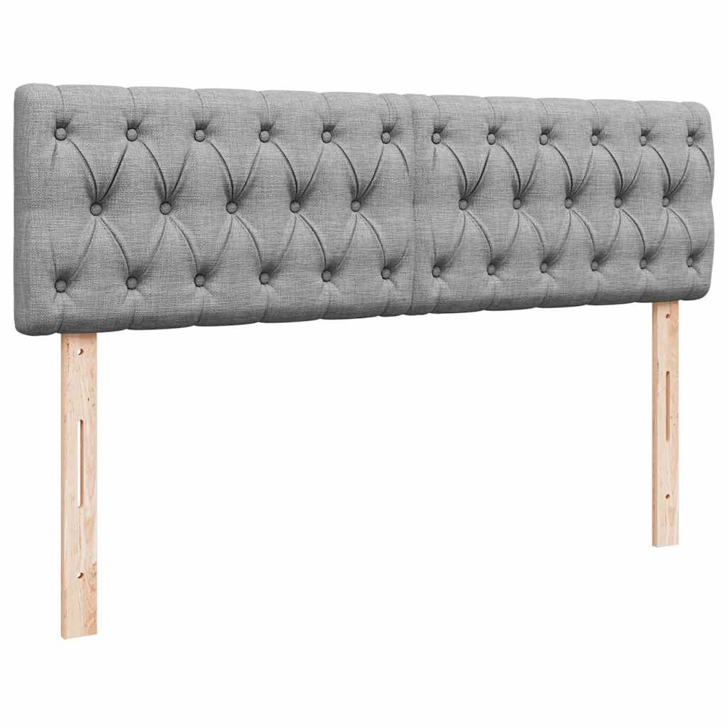 Ottoman-Bett mit Matratze Hellgrau 160x200 cm Stoff
