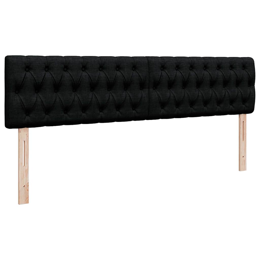 Ottoman-Bett mit Matratze Schwarz 160x200 cm Stoff