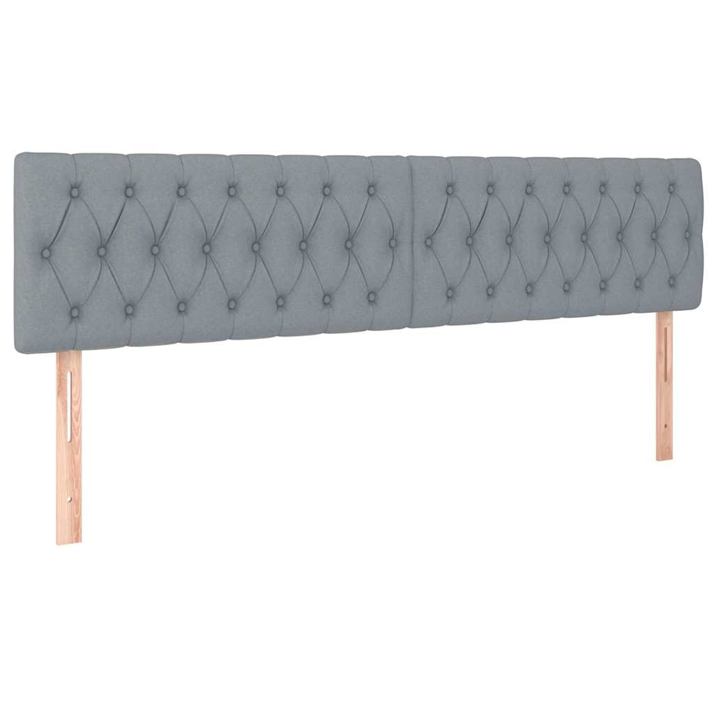 Ottoman-Bett mit Matratze Hellgrau 200x200 cm Stoff