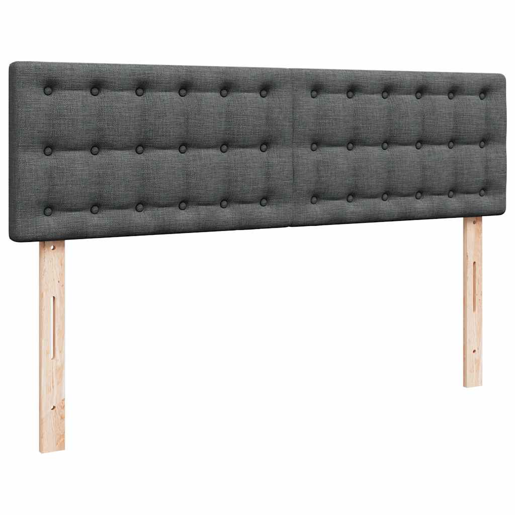 Ottoman-Bett mit Matratze Dunkelgrau 140x200 cm Stoff