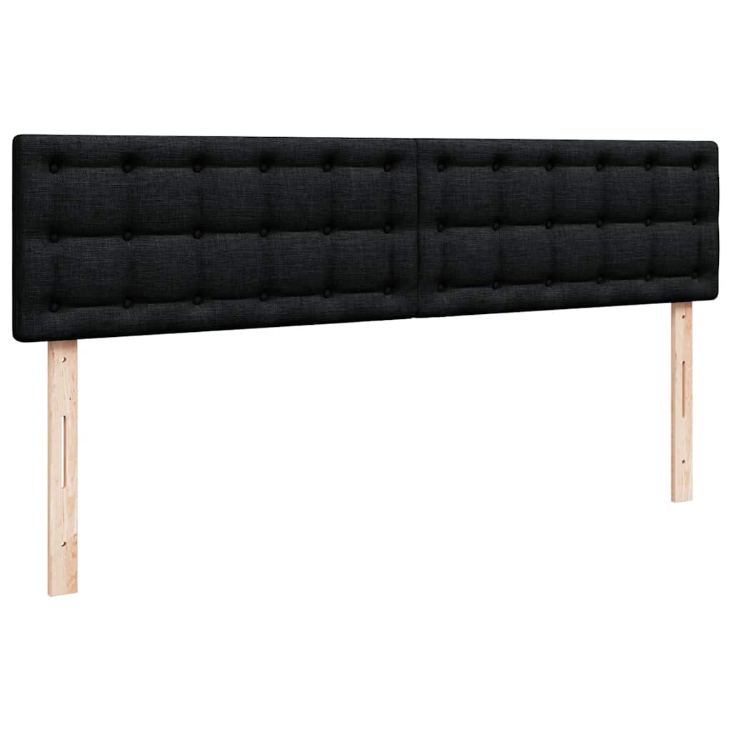 Ottoman-Bett mit Matratze Schwarz 200x200 cm Stoff