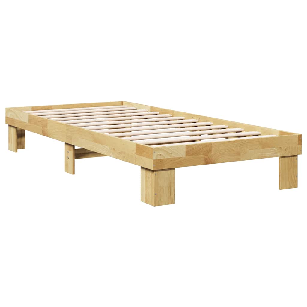 Bettgestell ohne Matratze 90x190 cm Massivholz Eiche